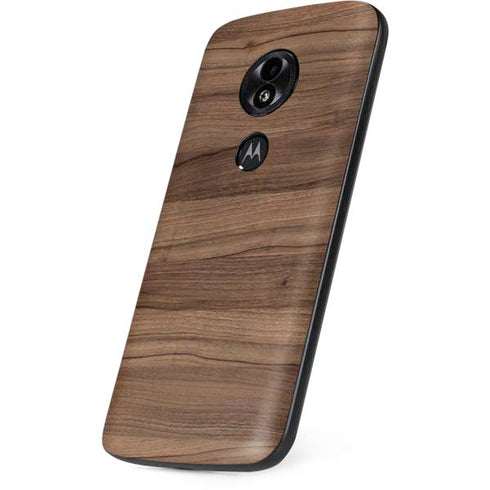 Natural Walnut Wood Moto E5 Play Skin